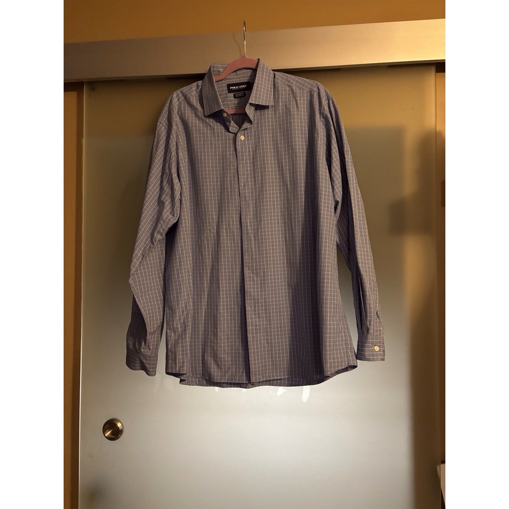 Polo Golf Ralph Lauren Short Sleeve Button Down Mens Size XL Small Stain